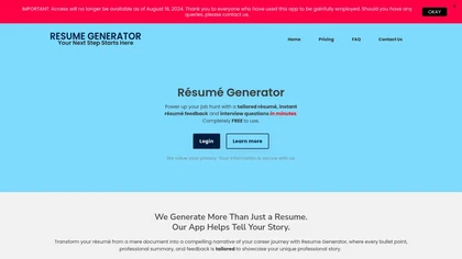 Resume generator